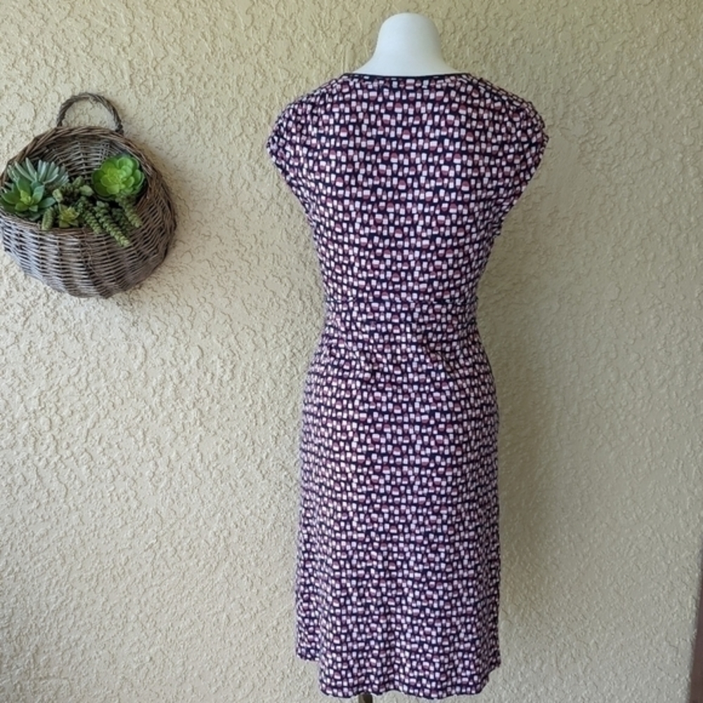 Boden Print Jersey‎ Dress with Pockets blue pink Size 6 Cotton Modal blend - Picture 6 of 8